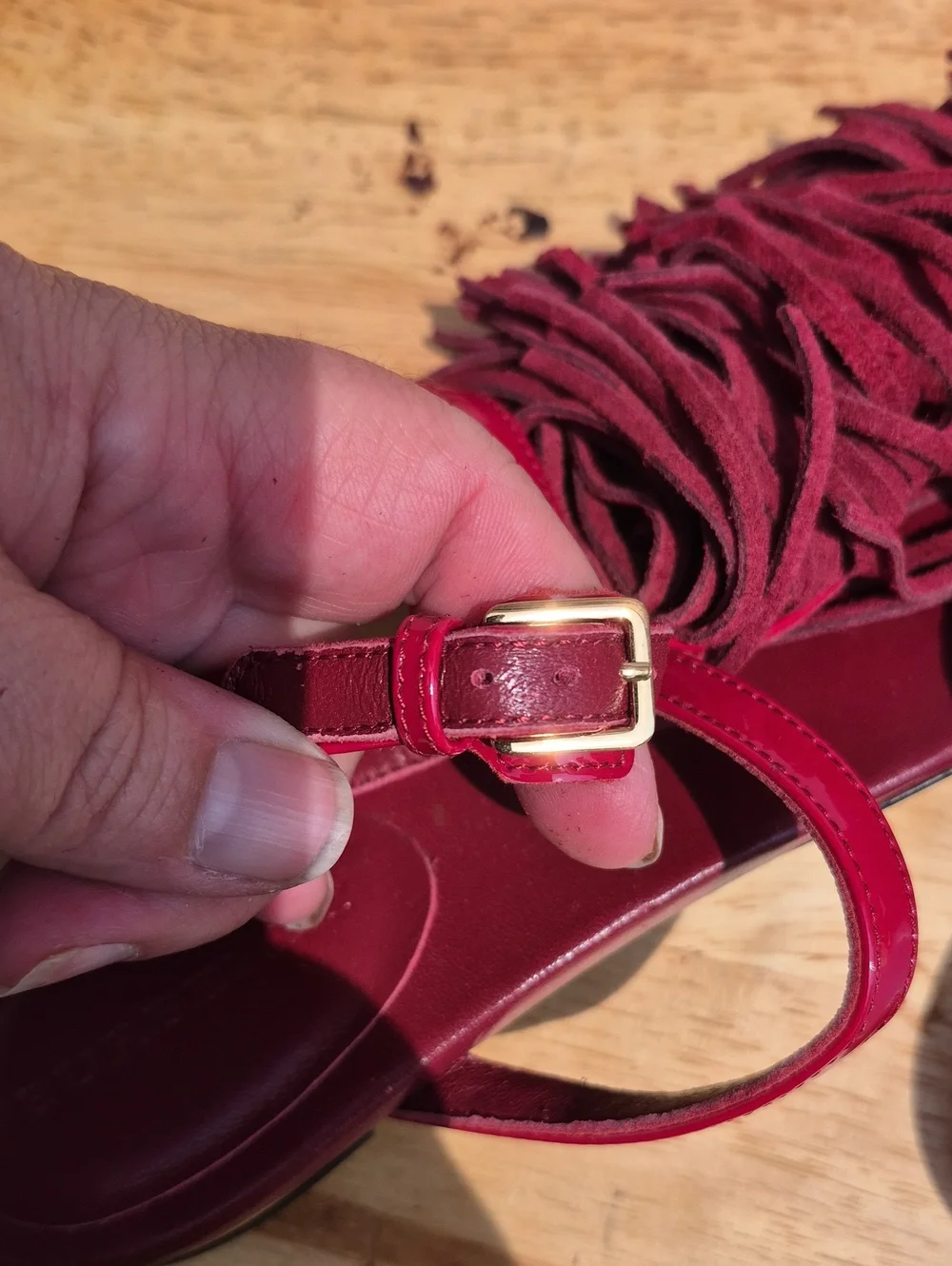 Burberry Justine Size 35 (girls 3) Dark Plum Pink Suede Sandals - New